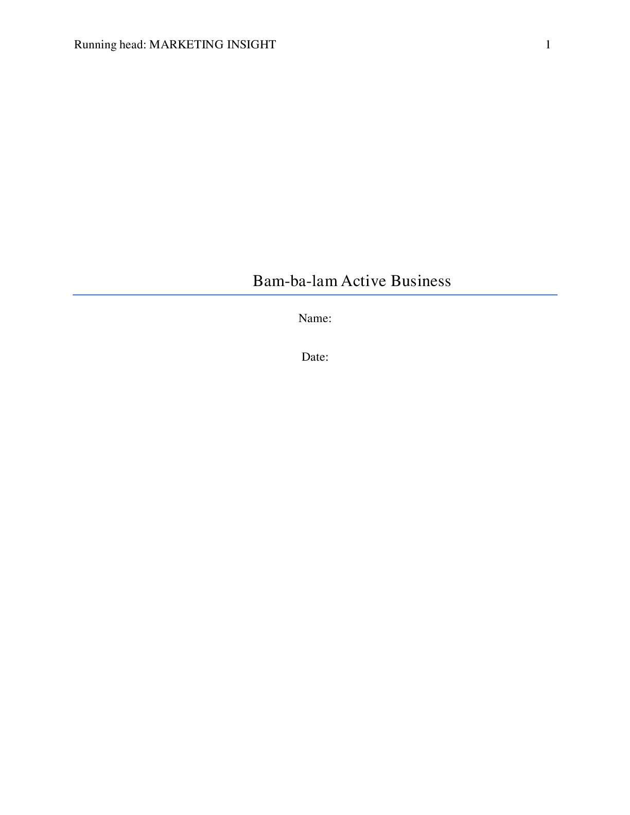 Preview image for Bam-ba-lam Active Business Report